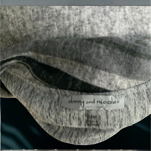 Danny & Nicole Plus Size NEW 18W Quarter Sleeve Gray Striped Midi Fit Flare - Picture 4 of 10